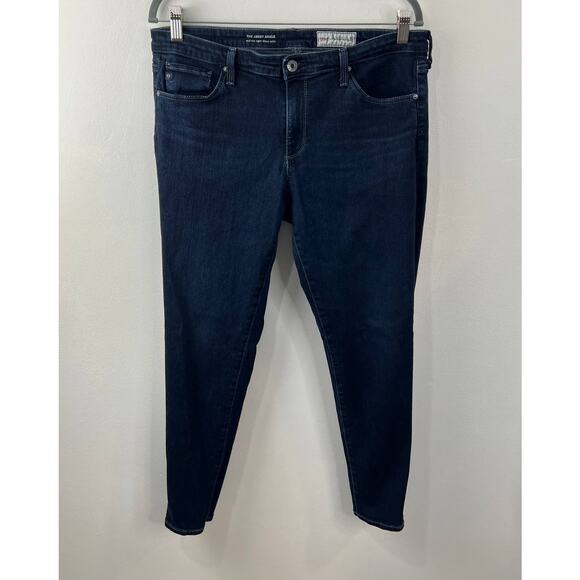 AG Blue 32 Denim Jeans The Abbey Ankle Mid Rise Super Skinny Leg Regular Fit - Picture 2 of 9